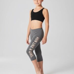 * NEW Ideology Gray Leggings with Rose Gold Print Size XL